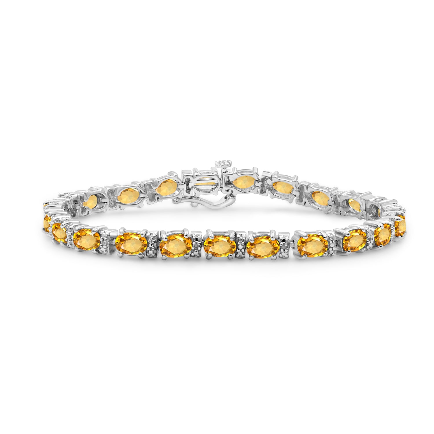 Abundance attracting Citrine stone Crystal Bracelet – 8mm – Round faceted –  AAA Quality – 1pc - Moksa