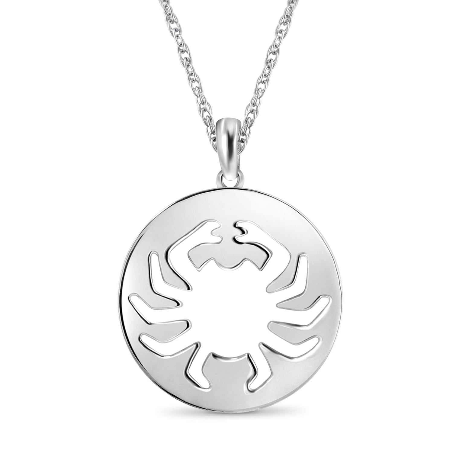 What's Your Sign? Cancer Cutout Pendant In Sterling Silver