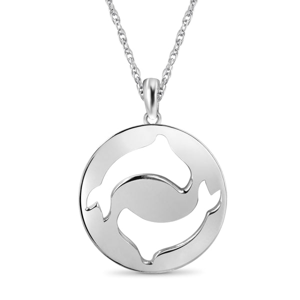 What's Your Sign? Pisces Cutout Pendant In Sterling Silver