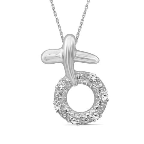 1/10 Carat White Diamond Sterling Silver Pendant