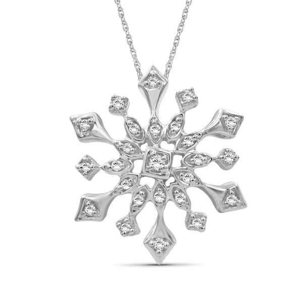 1/10 Carat White Diamond Sterling Silver Pendant