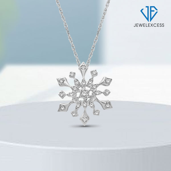 1/10 Carat White Diamond Sterling Silver Pendant