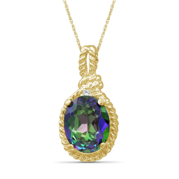 2.60 Carat Mystic Topaz Pendant in Sterling Silver