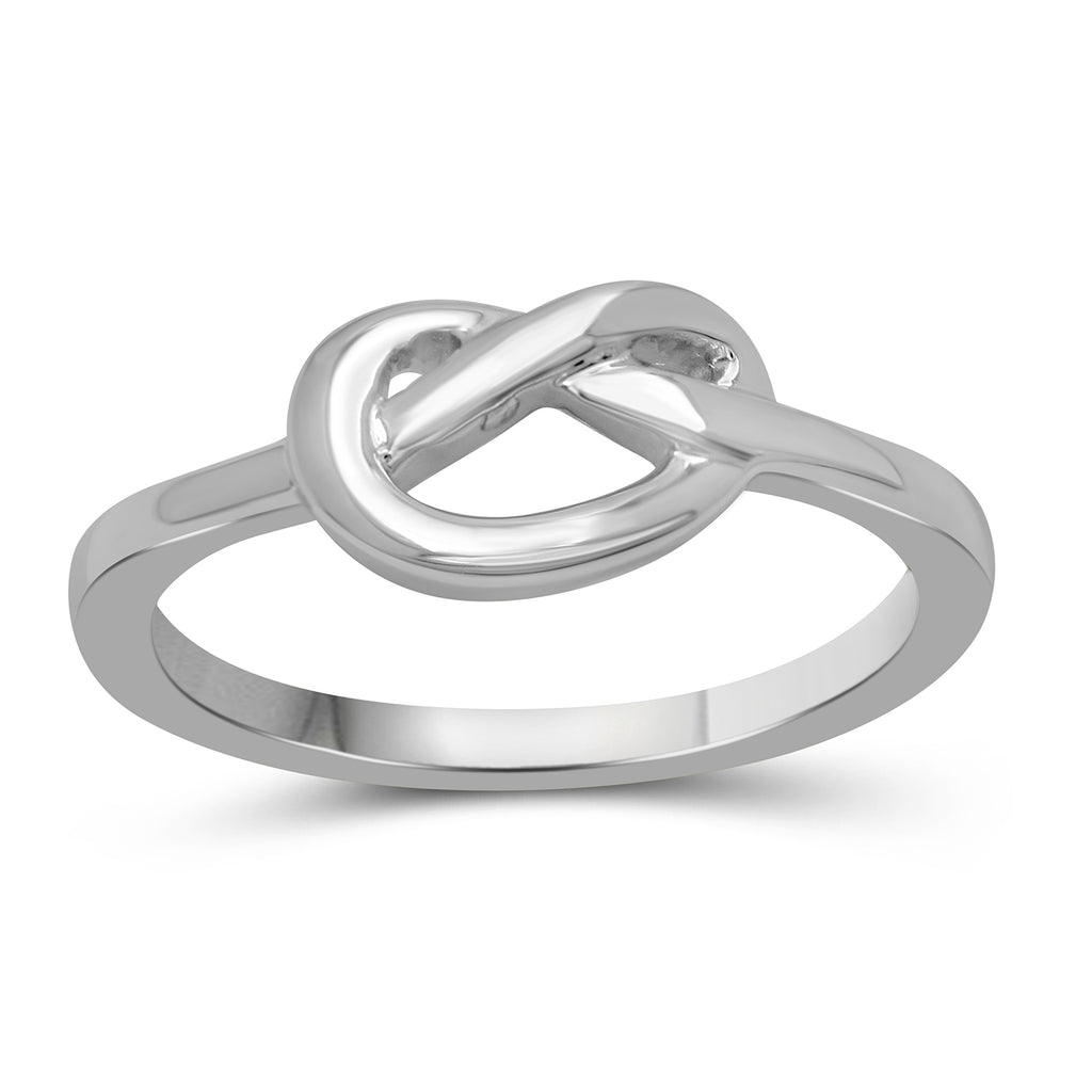 Sterling Silver Love Knot Friendship Ring for Women | Dainty