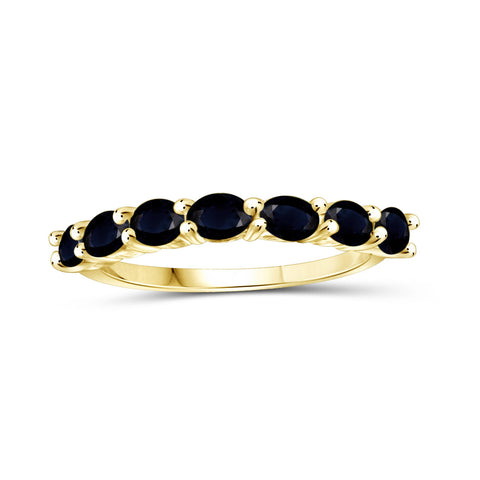 1.61 Carat T.G.W. Sapphire Gemstone 14K Gold-Plated Ring