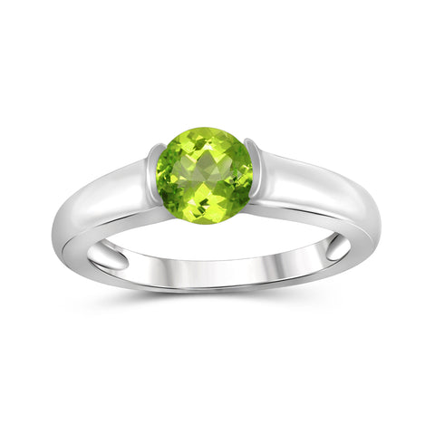 0.75 CTW Peridot Gemstone Ring in Sterling Silver