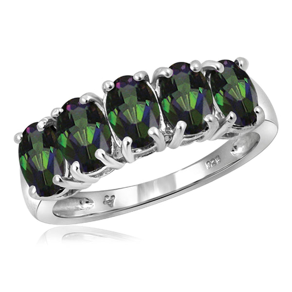 Gemstone Ring in Sterling Silver  Or 14K Gold-Plated - Assorted Gemstone